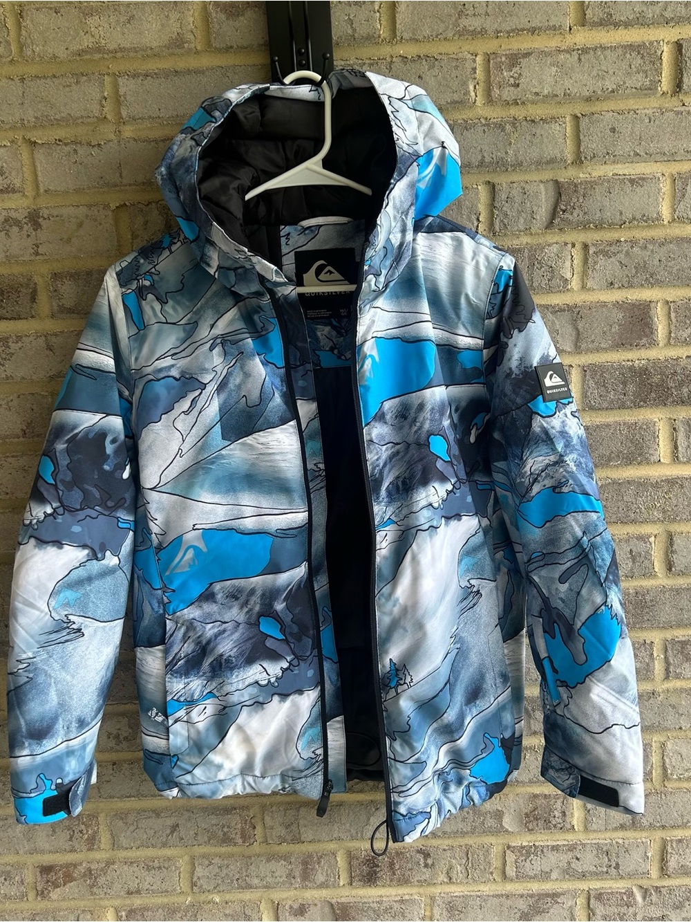 Quiksilver Youth Boys DryFlight Waterproof Ski Snowboard Jacket Sz 14L